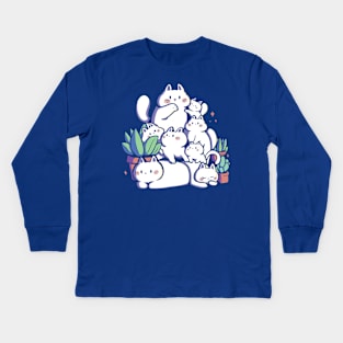 pile of cats ( darks ) Kids Long Sleeve T-Shirt